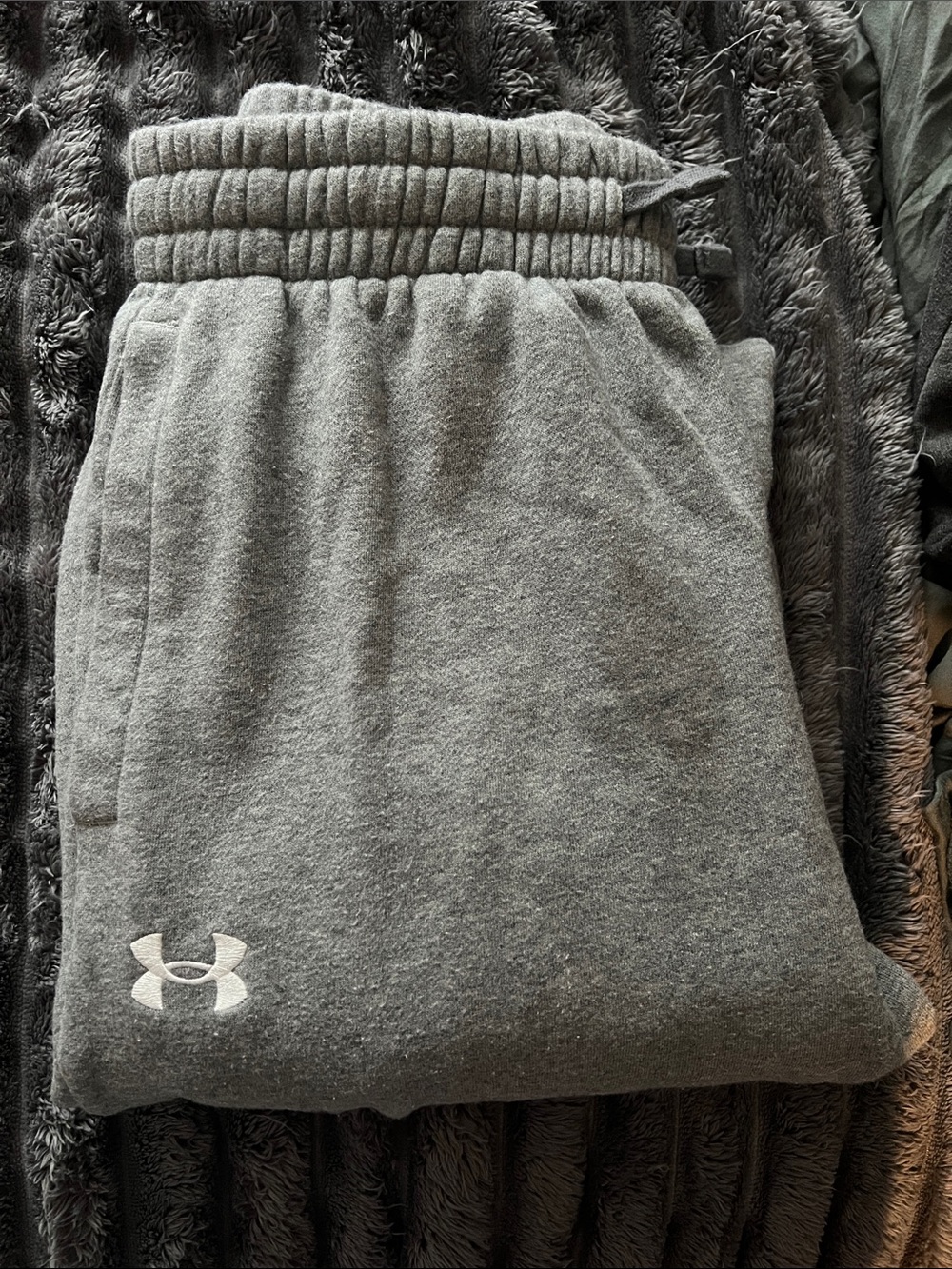 Under Armour Gray Fleece Joggers with Logo